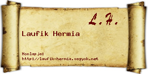 Laufik Hermia névjegykártya
